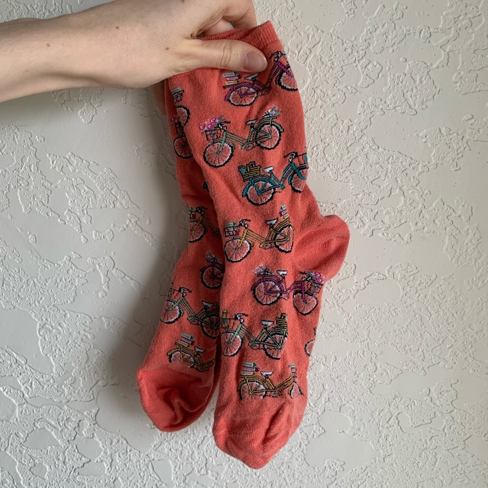 Bicycle Print Tall Socks